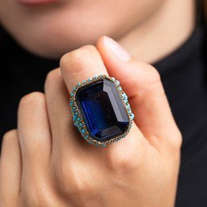 Kenneth Jay Lane Ring Sapphire  K.J.L. size 6